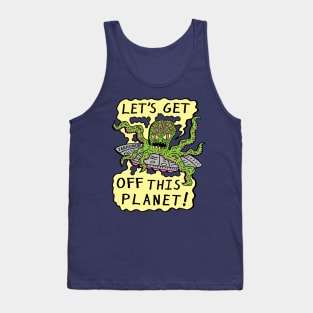 Alien UFO Escape Tank Top